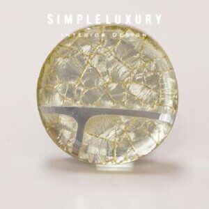 Glass Round Door Knobs Cupboard Handles